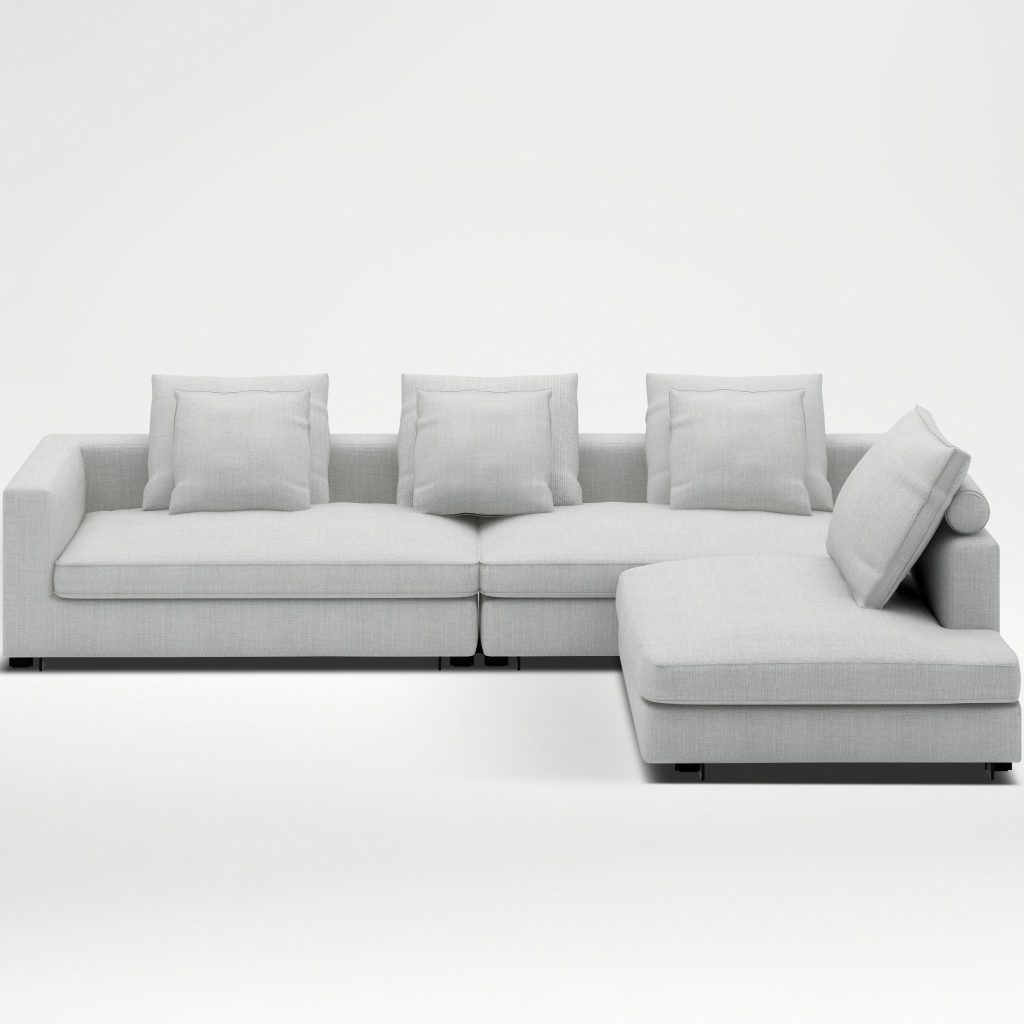 CLOUDS Sofa - LIMESTONE / Left Corner LAF