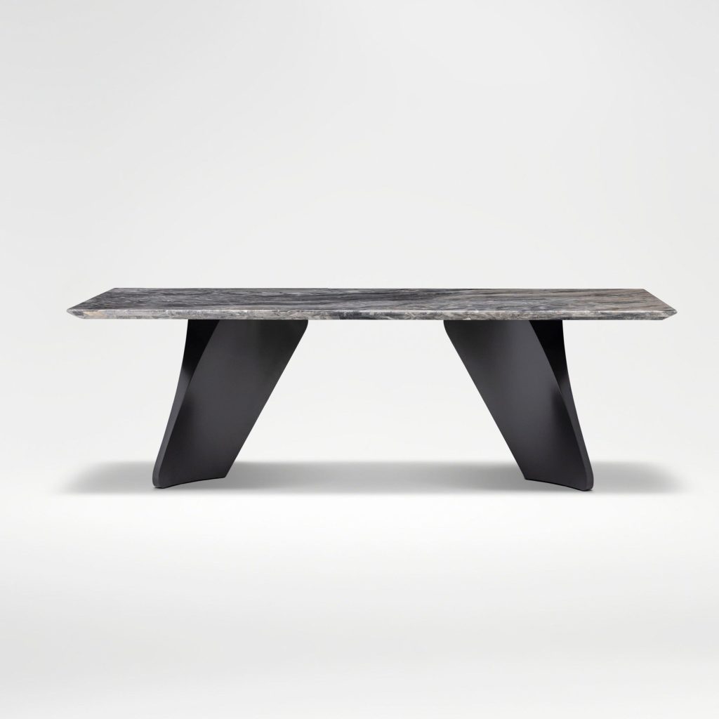 SPIN Dining Table - LOMBARDIA BROWN MARBLE