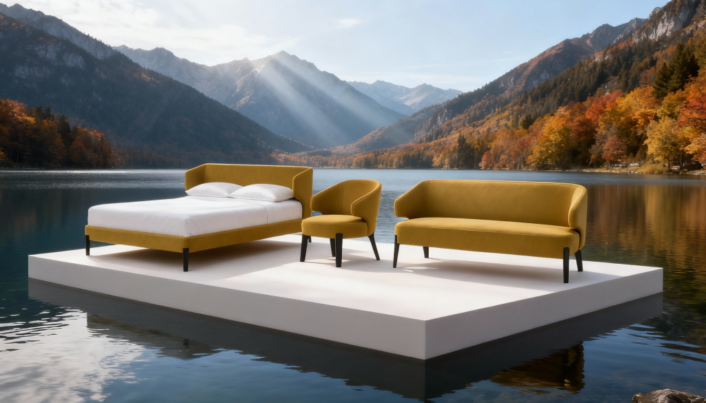 Bed,EMBRACE-02(180*200),MOSS BRONZE