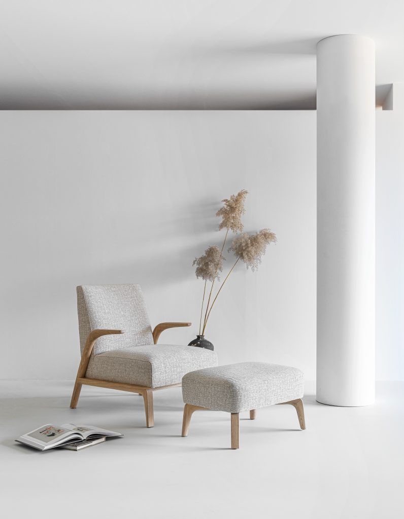 Lounge Chair,VENUS-01,Grey Oak Color,JUBILEE